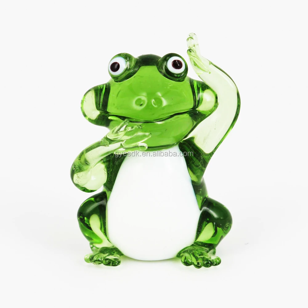 murano glass frog animal figurines collection as funny gifts