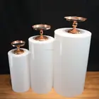 Iangel wholesale display round stand acrylic plinth wedding decoration plinths