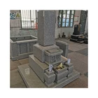 Granite Tombstone Japan Monument Tombstone High Quality Grey Granite Stone Japan Style Memorial Monument Tombstone