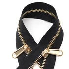 Zipper Metal Zipper 10 3#5#8#10# Light Gold Metal Zipper Manufacturer Jacket Zipper