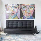 Leather Sofa Living Room Sofas Modern European Style Faux Leather Sofa Bed Black Leather Furniture Living Room Sofa