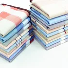 High Quality Hanky Men Striped Printing 100% Cotton Handkerchief