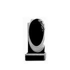 Rose Flower Black Granite Tombstone
