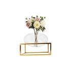 Modern simple European metal glass flowerpot hotel home decoration green plant POTS hydroponic plant pot