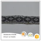 Wholesale new york silver chain rhinestone trim lace with crystal ab stone