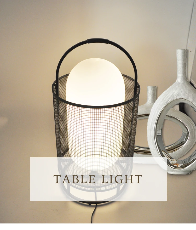 Wholesale modern industrial hotel bedside lamp 120V/240V black metal lighting table lamp