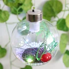 Christmas Decoration Supplies Decoration Diy Decoration Christmas Led Plastic Ball With Nature Leaf Pinecone