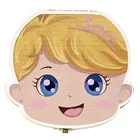 Factory sale customizable boy girl milk teeth storage box Wood Baby Tooth Box