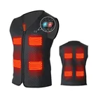 Unisex five heating zones down warming workout o-neck motorcycle rechargeable smart sport heat vest with 5v bettery