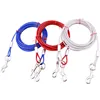 Waterproof Double Heads 2 in 1 Pet Dog Leash Long Steel Wire Dog Rope Chain Collar