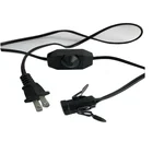 ETL 2 pin plug salt lamp power cord 2-Prong plug and dimmer switch with butterfly lamp socket