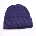 Winter Hat 100% Wool Beanie Fashion Plain Winter Hat 100% Wool Knit Beanies With Custom Embroidery For Adult Kids