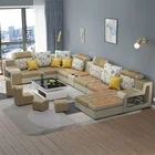 Sofa Leather 2020 New Style Modern Sectional Sofa Set Genuine Leather Chaise Lounge