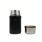 600ml Black stainless steel food warmer container food flask soup thermos with big lid for carry out