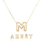 Custom Wholesale Gold Plated 925 Sterling Silver Initial Letter Pendant Necklace for Women