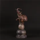 Brass Metal bronze / brass color Animal Baby Elephant Statues Garden Decor bronze / brass Jumping Elephant Statue