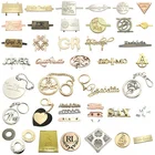 Bag Metal Tags For Bags Oil Covered Protection OEM Gold Custom Logo Emboss Metal Tags Label For Bag
