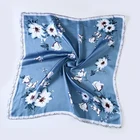 New fashion polyester neck square scarf cheap price girl bandana silk head scarf