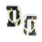 Wholesale towelling embroidery fabric sew on clothing chenille letter patch