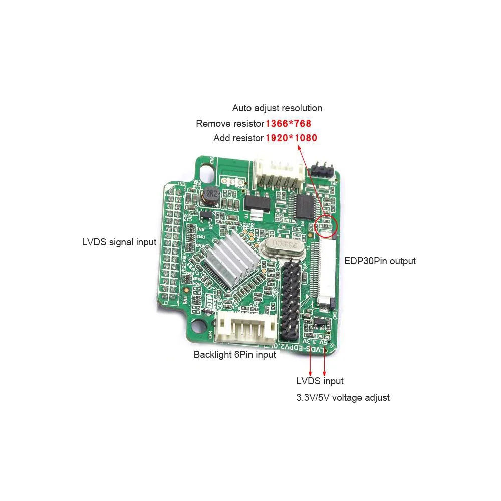 Taidacent V V Pin Edp Universal Driver Board Edp To Lvds