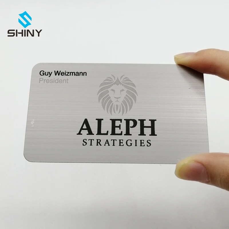 stainless steel metal etched business card with chip metal name