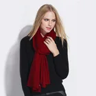 Boutique burgundy red women warm pure cashmere scarf pashmina shawl