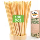 ECO friendly agave drinking straw 100% natural biodegradable disposable wheat straw