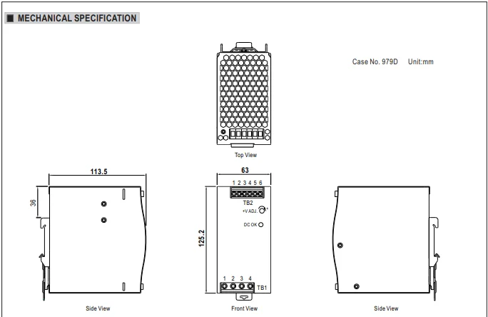 Original Meanwell Tdr W V A Ac Dc Slim Three Phase