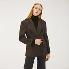 Vintage breathable draped Business Suits minimal fashion women's blazer