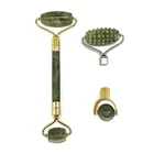 Free Noise Detachable Jade Face Roller Green Jade Facial Massage Roller