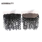Addbeauty cuticle aligned raw hair water wave lace frontal 13x6, undetectable hd lace frontal 13x6 water wave