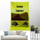 Home Nordic Style Microfiber Custom Print 3D Embroidery Background Wall Tapestries Hanging Towel Abstract Beach Tapestry