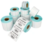 Private Logo Custom Printing strong Adhesive Clear Label paper Roll pigment ink printing gloss sticker