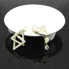 Triangle Jewelry Factory Supply Series Hollow Triangle Rhinestone Dainty Earrings Women Earrings Jewelry