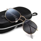 wholesale 2019 fashion latest cheap uv400 custom unisex metal gold frame mirror square mens women sunglasses sun glasses