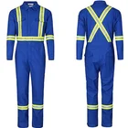 Red FR Cotton Fire Retardant Coverall,Safety Uniform Workwear,Marine Coveralls Work