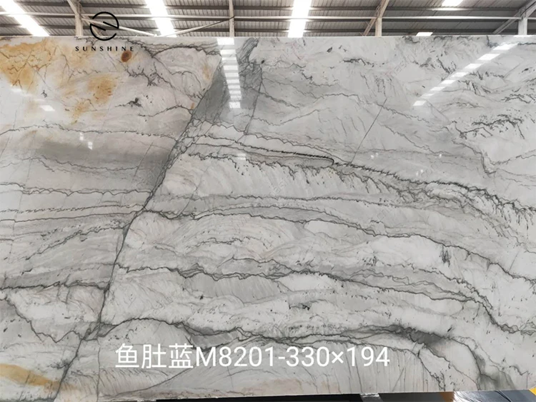 Luxury High Polished Calacatte Quartzite White Marble Slabs