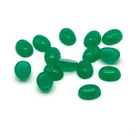 Cheap price oval green emerald stone cabochon