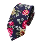 Fashion accessory floral skinny tie set cotton necktie for men