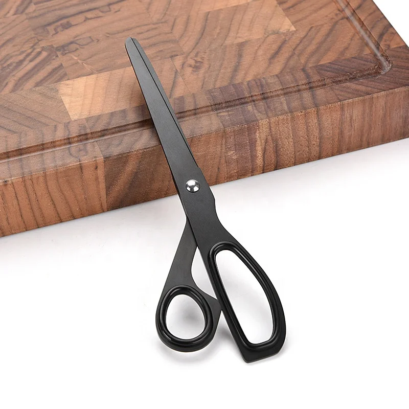 Simple Design Stainless Steel Scissors, Black Non Stick-Plated Scissors