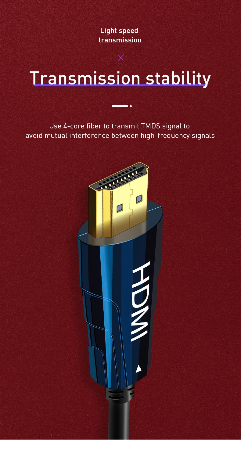 4K 60HZ 2.0 hdmi extender fiber optic cable for TV and converter - ANKUX.COM