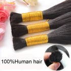 Hair Bulk Human Hair Extensions Crystal Thread Virgin Remy Bulk Human Hair Wigs