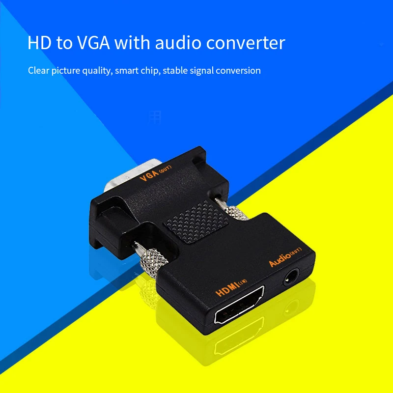 High performance hd-a female to vga male 3.5audio adapter converter - ANKUX.COM