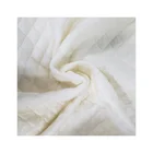 eco cotton knitted fabric recycled cotton fabric jacquard light yellow checkered
