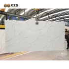 High Quality Polish Artificial White Alabaster Quartz Slab Price For Kitchen Table Top