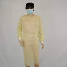 Medical Materials Accessories 2 Cuff Isolation Gown Manufacturer Level 2 Pe Coated Isolation Gown with Knit Cuff