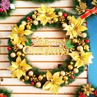 Decoration Beautiful Elegant Hanging Christmas Wreath Garland Ball Cone Xmas Ornaments Window Door Decoration