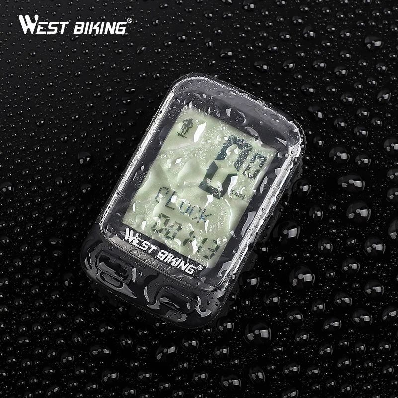 WEST BIKING 5 Language Bike Computer Fit For 2 Bike Speedometer Wireless Waterproof Stopwatch Wireless Exercise Bike Computer