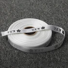 Cheap Price Custom Design Logo Satin Ribbon Clothing Label Tag Wash Care Labels White Black