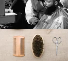 Free Shipping Men Beard Grooming Wooden kit Comb Men's Shaving Brush Beard Comb